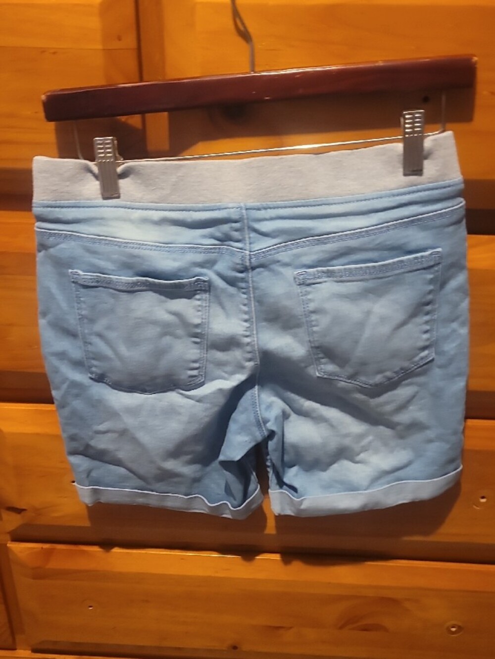 wonder nation Light Blue High-Waist Drawstring Women’s Shorts - Picture 6 of 6